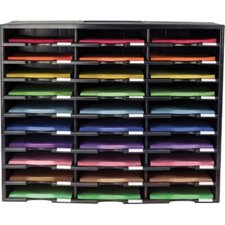 Guest Room 9.50 x 12 in. Stackable Literature Sorter, Black GU2656306